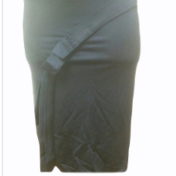 GUCCI 100% AUTH GUNMETAL GRAY SILK COUTURE SKIRT - Picture 3 of 8